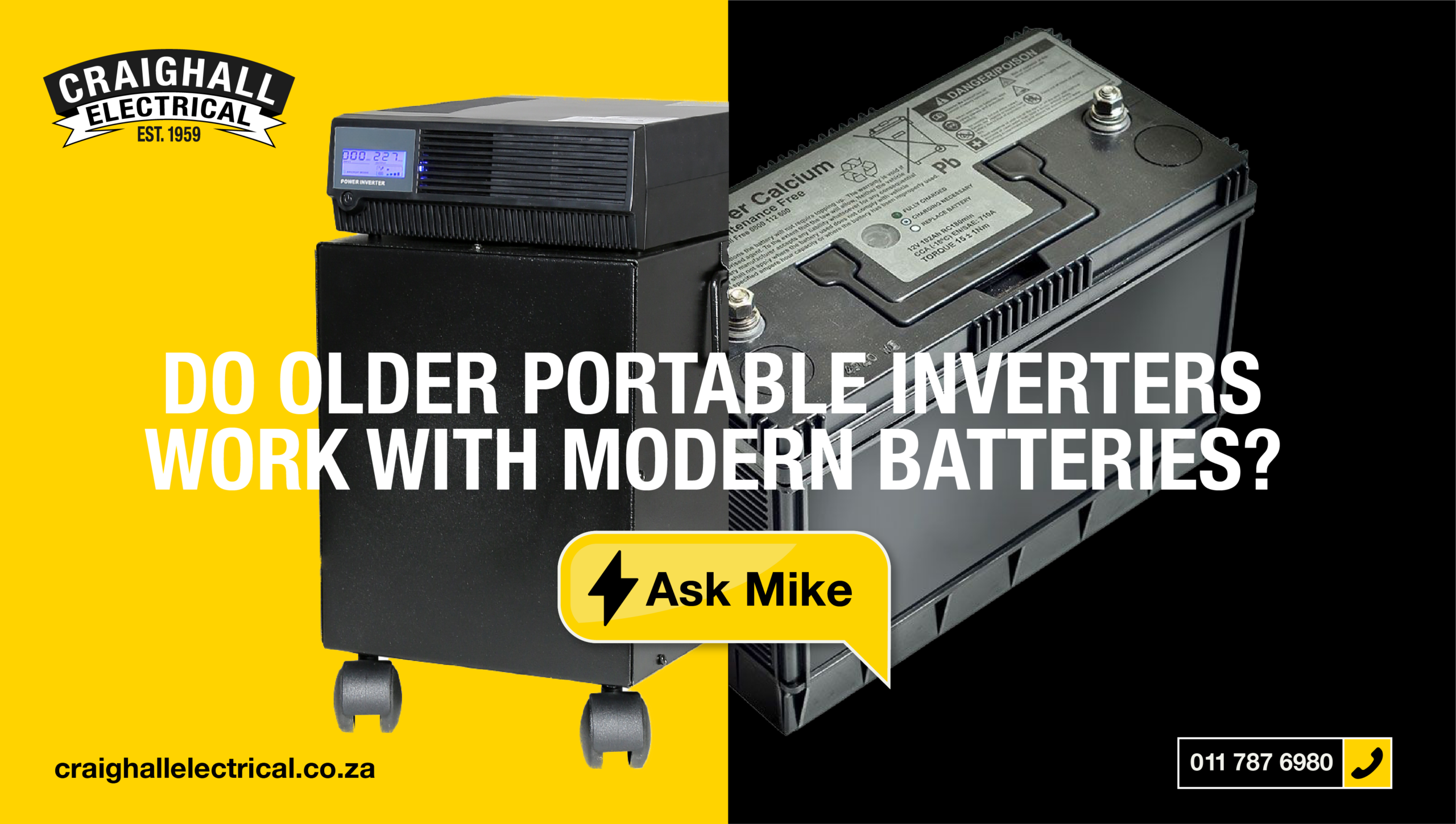 Do older portable inverters work with modern batteries like lithium or lead-acid systems