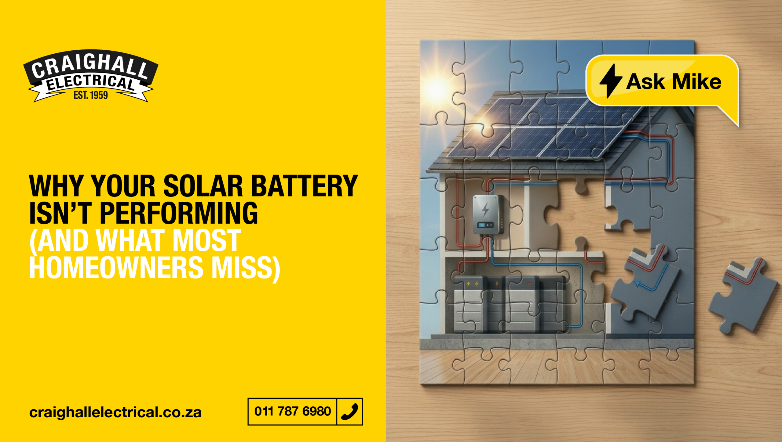 Solar battery system not performing due to poor system design and missing components